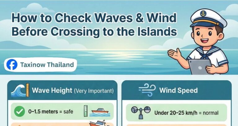 วิธีเช็กคลื่นและลมก่อนเดินทางไปเกาะช้าง – เกาะกูด – เกาะหมาก (อัปเดต 2026)