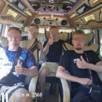Tourist group using private van transfer to Koh Chang